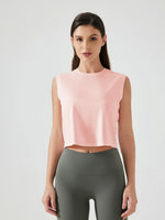 Millennia Round Neck Cropped Active Tank