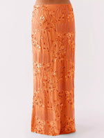 Sequin Embroidered Maxi Skirt