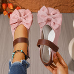 Bow Decor Round Toe Slip-Ons