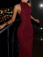Sequin Sleeveless Maxi Dress