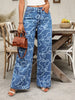 Wide Leg Printed Jeans