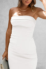 Slit Tube Midi Dress - Ladyez