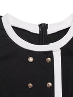 Button-Decor Long Sleeve Wide Leg Jumpsuit