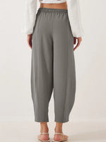 Full Size Drawstring Cropped Jogger Pants Plus Size
