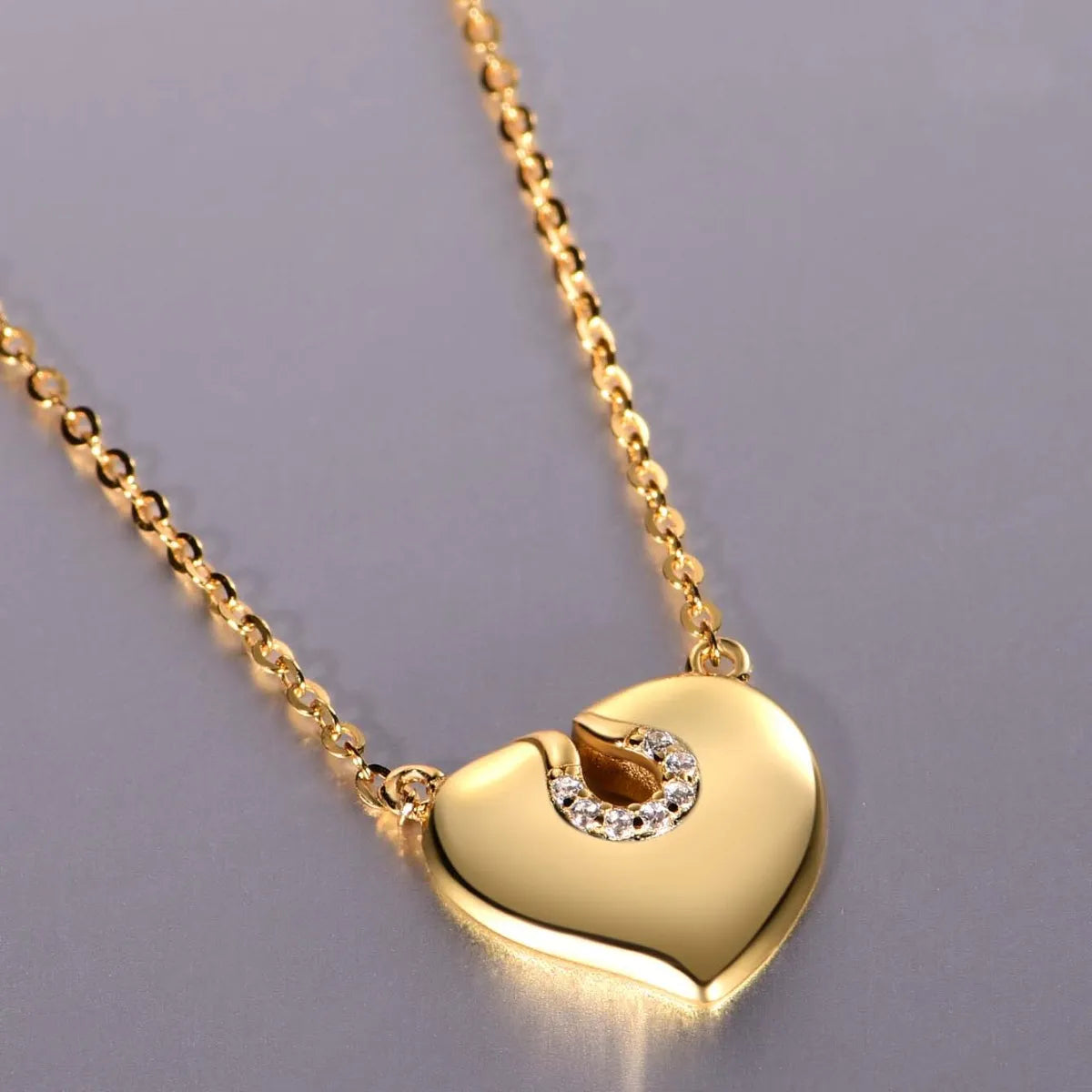 Moissanite 925 Sterling Silver Heart Necklace - Ladyez
