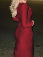 Twisted Long Sleeve Maxi Dress
