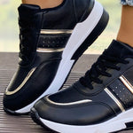 Round Toe Lace Up Sneakers