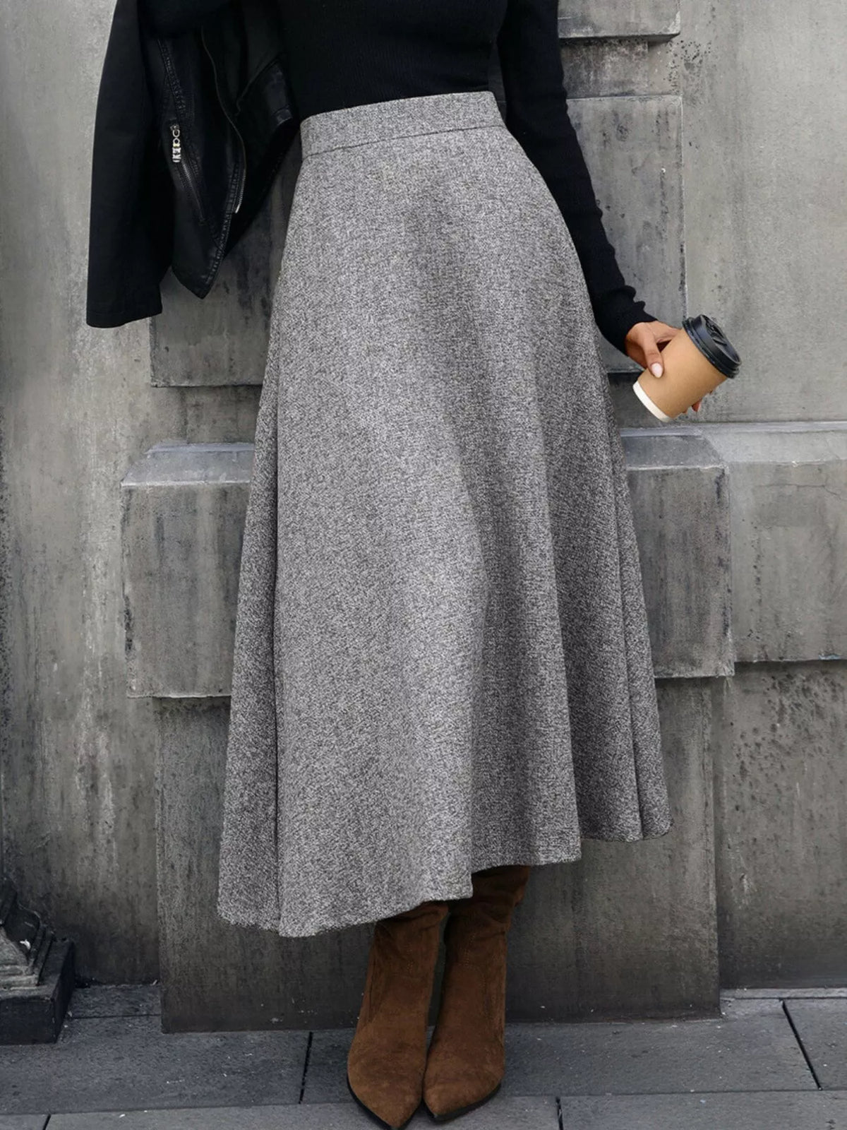 A-Line Midi Skirt