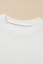 Ruffled Round Neck Cap Sleeve Top