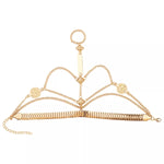 Multi Layered Chain Bracelet with Finger Ring