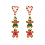 Christmas Gingerbread Man Dangle Earrings