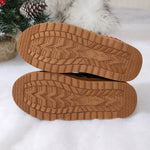 Leopard Print Plush Lined Warm Slip-Ons