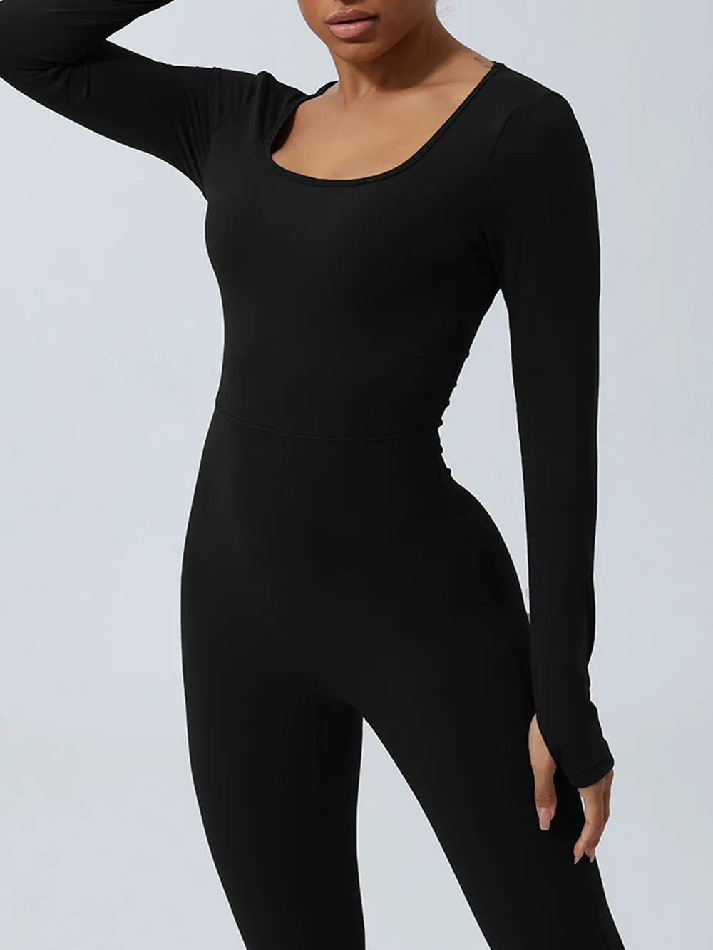 Twisted Backless Long Sleeve Jumpsuit - Ladyez