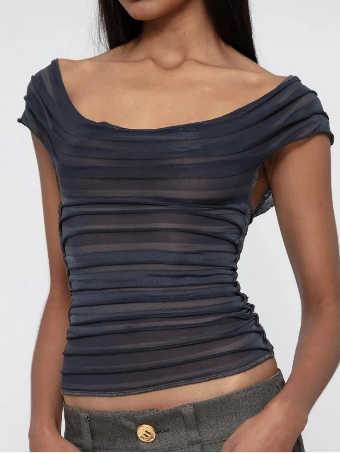 Ruched Solid Tank - Ladyez