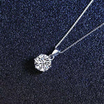 1 Carat Moissanite 925 Sterling Silver Pendant Necklace