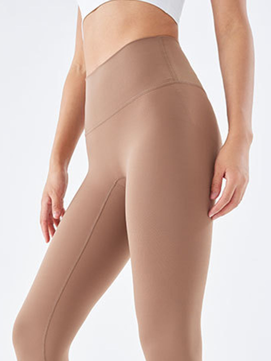Wide Waistband Sports Leggings - Ladyez