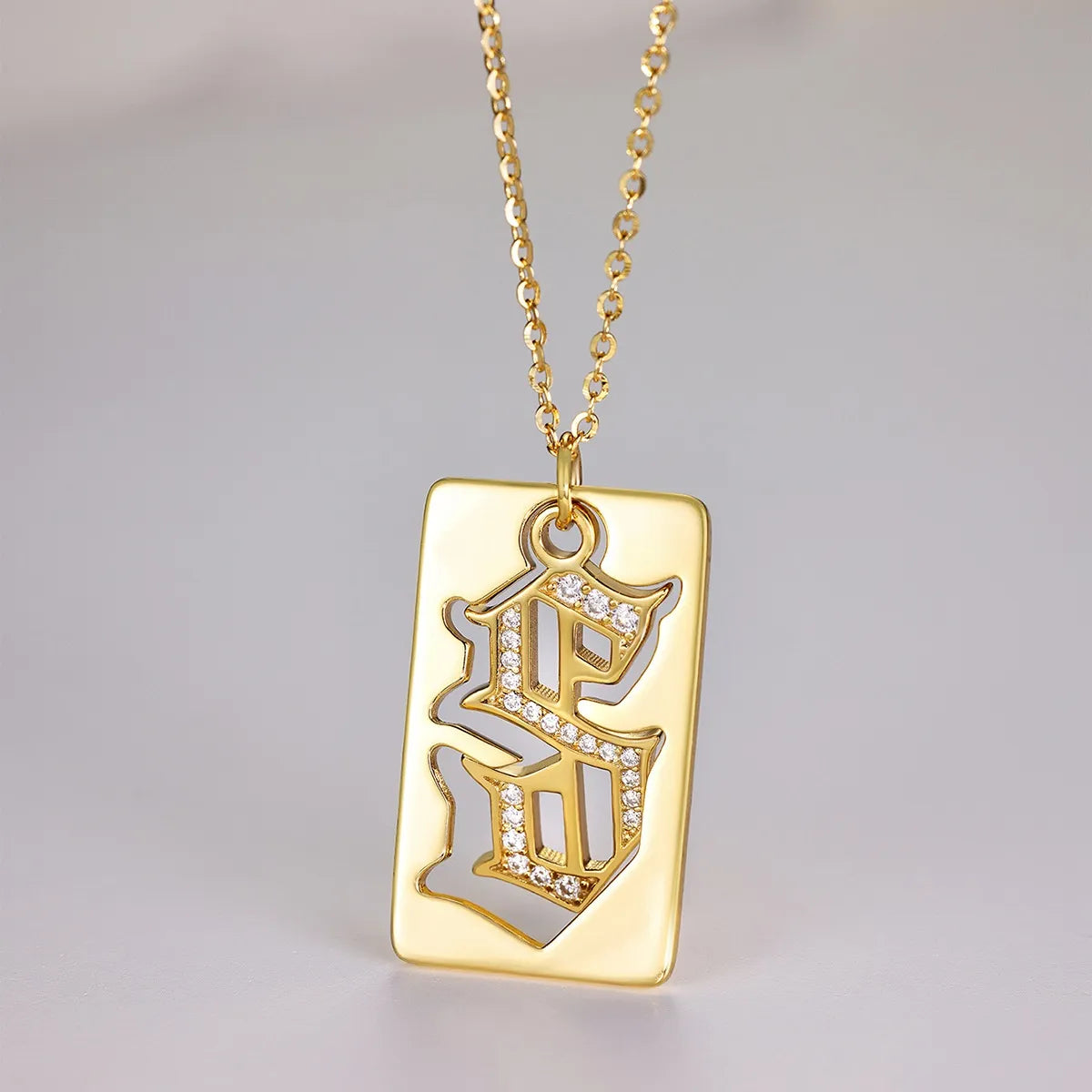 925 Sterling Silver Letter S Pendant Necklace - Ladyez