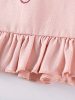 Children's Ruffle Trim Long Sleeve Dress