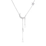 925 Sterling Silver Star Moon Necklace