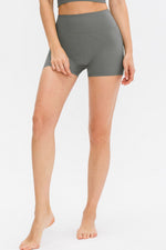 Slim Fit Wide Waistband Sports Shorts - Ladyez