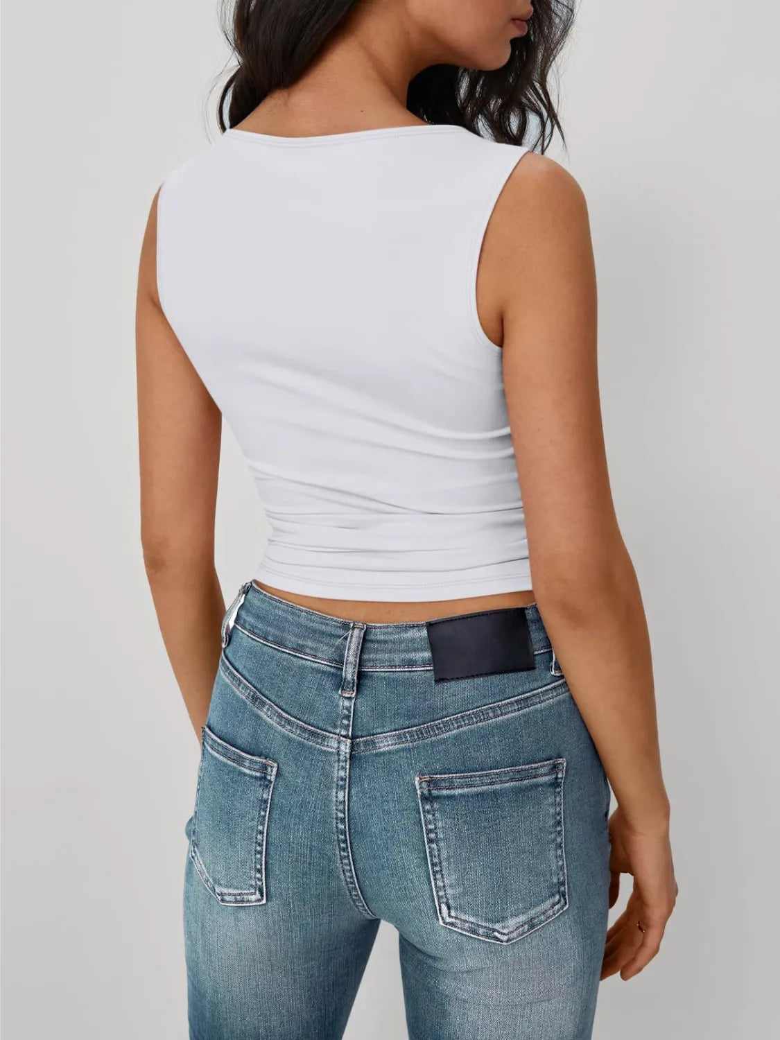 Solid Round Neck Tank - Ladyez
