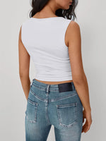 Solid Round Neck Tank - Ladyez