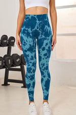 Tie-Dye High Waist Active Leggings - Ladyez