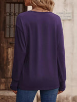 V-Neck Long Sleeve T-Shirt