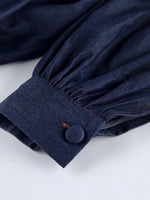 Tie Front Denim Top and Shorts Set