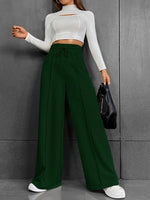Wide Leg Drawstring Waist Pants