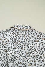 Leopard Print Button-Down Midi Dress