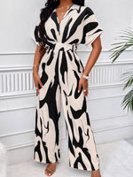 Abstract Print Wide-Leg Jumpsuit