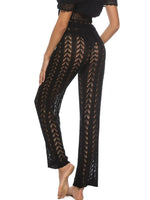 Cutout Drawstring High Waist Swim Pants - Ladyez