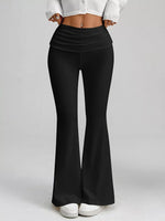 High-Waisted Polka Dot Flare Pants