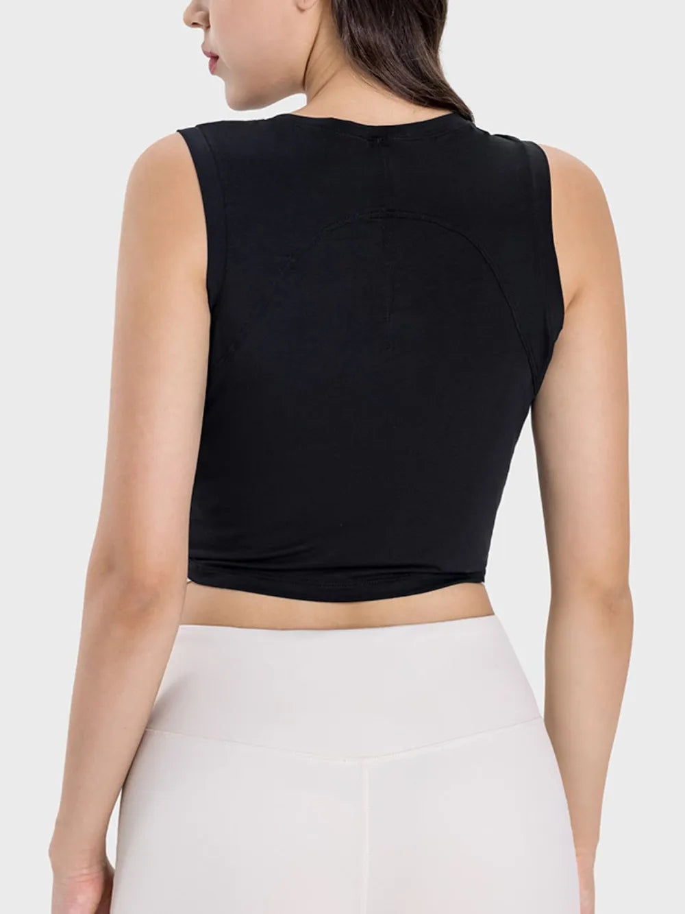 Millennia Drawstring Ruched Wide Strap Active Tank - Ladyez