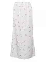 Floral Print Satin Skirt