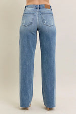 Judy Blue Full Size V - Front Baggy Jeans Plus Size - Ladyez