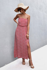 Strapless Split Maxi Dress - Ladyez