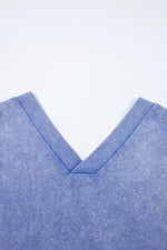 Mineral Wash Pocketed Sleeveless V Neck Loose Romper
