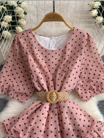 Polka Dot Ruffled Tiered Dress