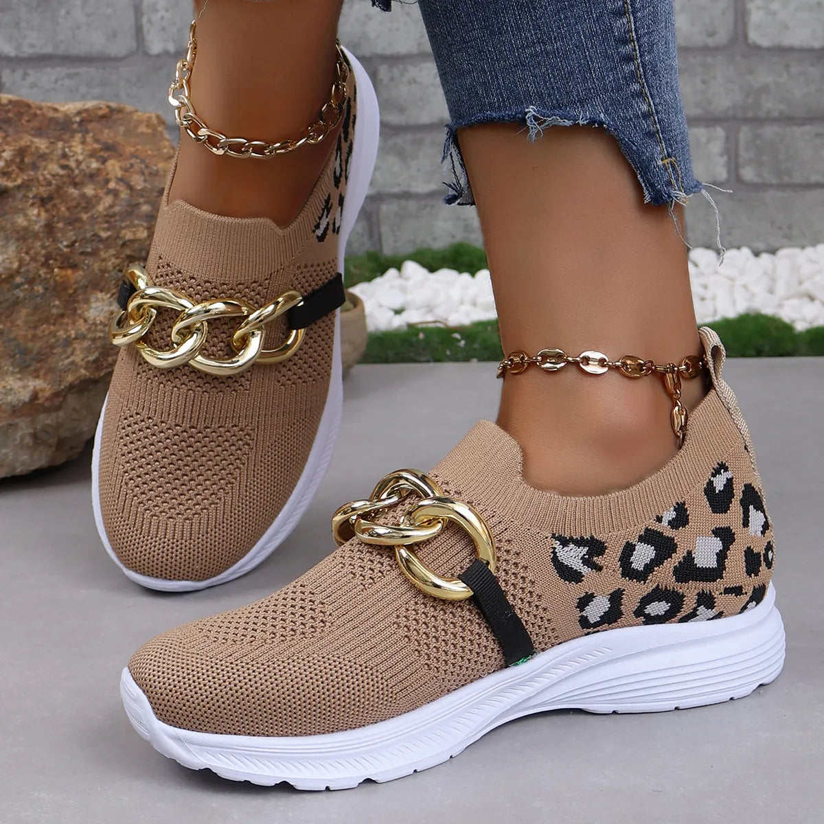 Lightweight Leopard Mesh Athletic