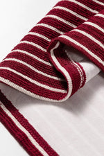 Stripe Drop Shoulder Long Sleeve Top