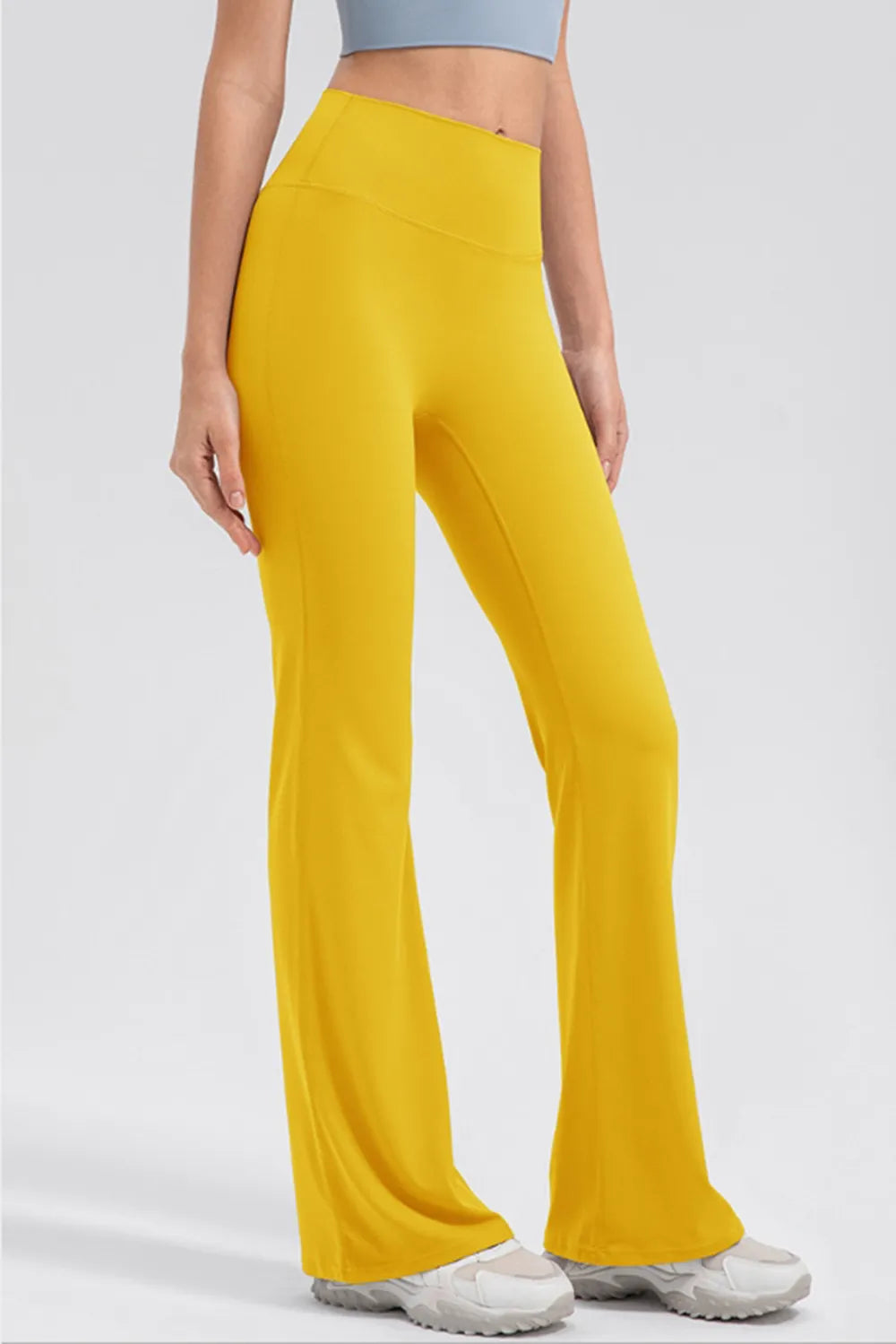 High Waist Straight Active Pants - Ladyez