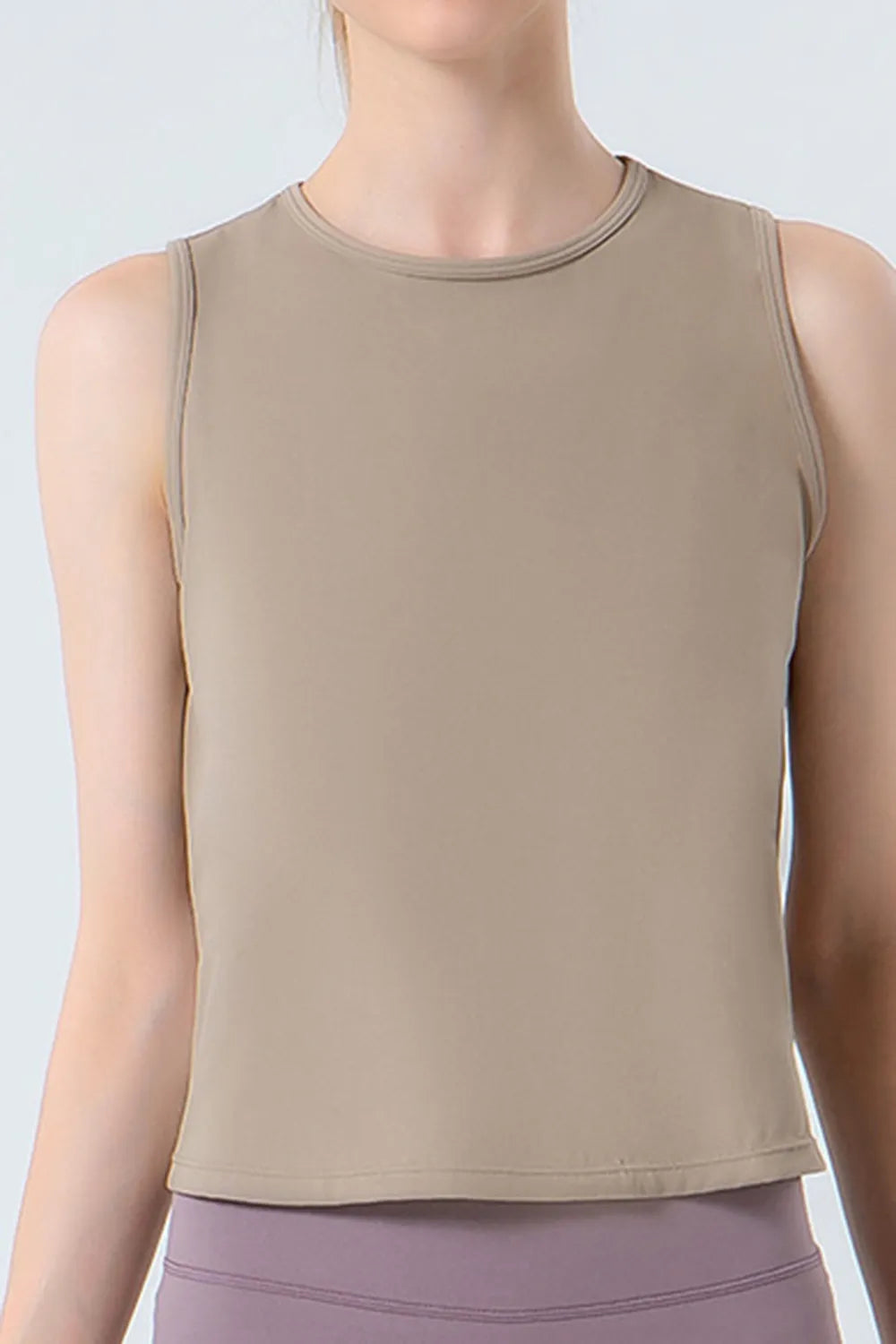 Round Neck Active Tank - Ladyez
