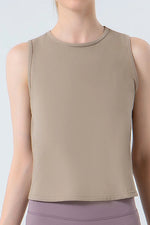 Round Neck Active Tank - Ladyez
