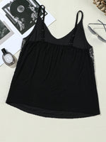 Sequined V-Neck Cami Top - Ladyez