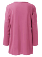 Full Size Round Neck Long Sleeve T-Shirt - Ladyez