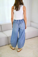 Drawstring Jeans with Pockets