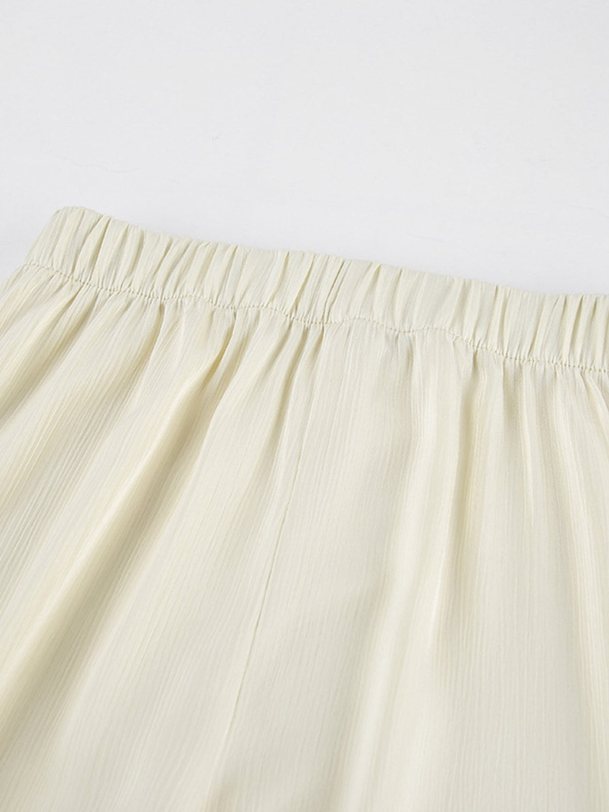Texture Shirt and Wide-Leg Pants Set