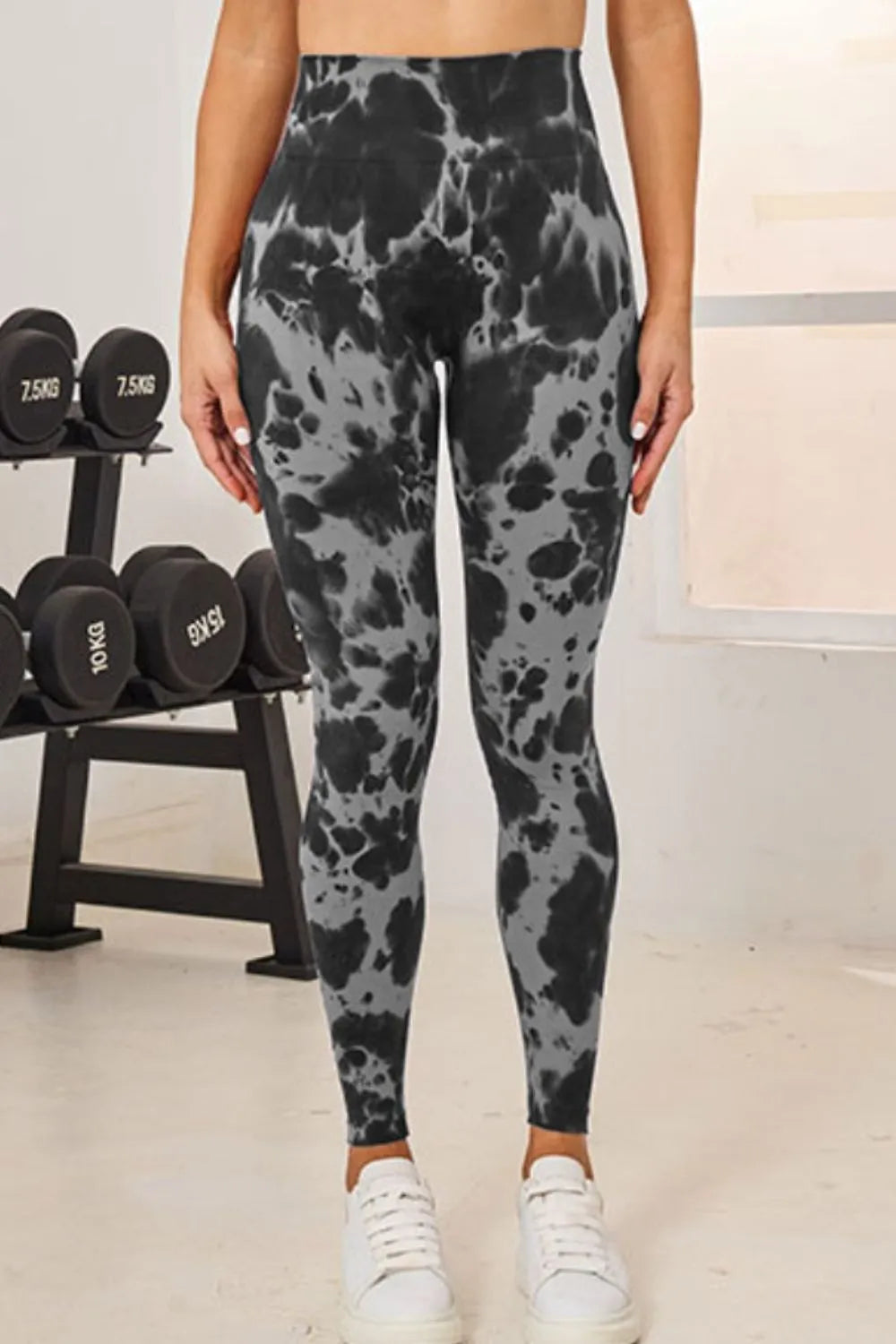 Tie-Dye High Waist Active Leggings - Ladyez